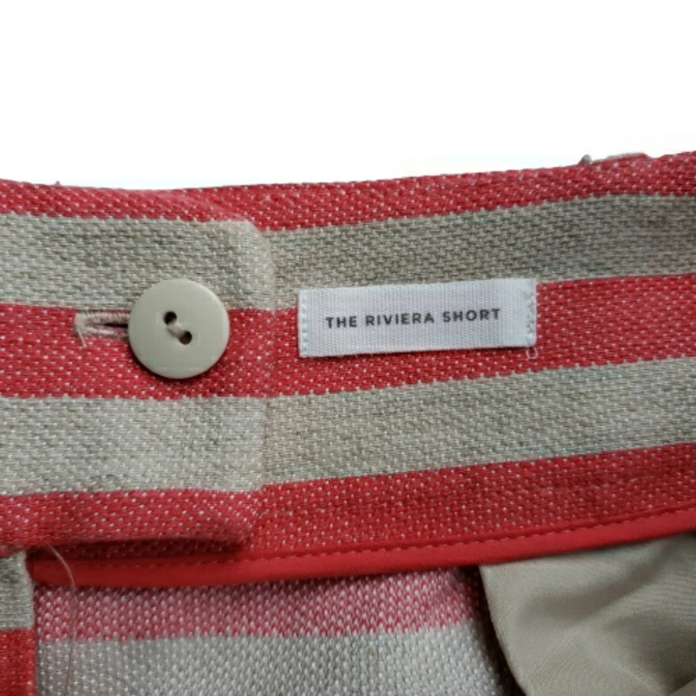 LOFT Riviera Striped Linen Blend Shorts